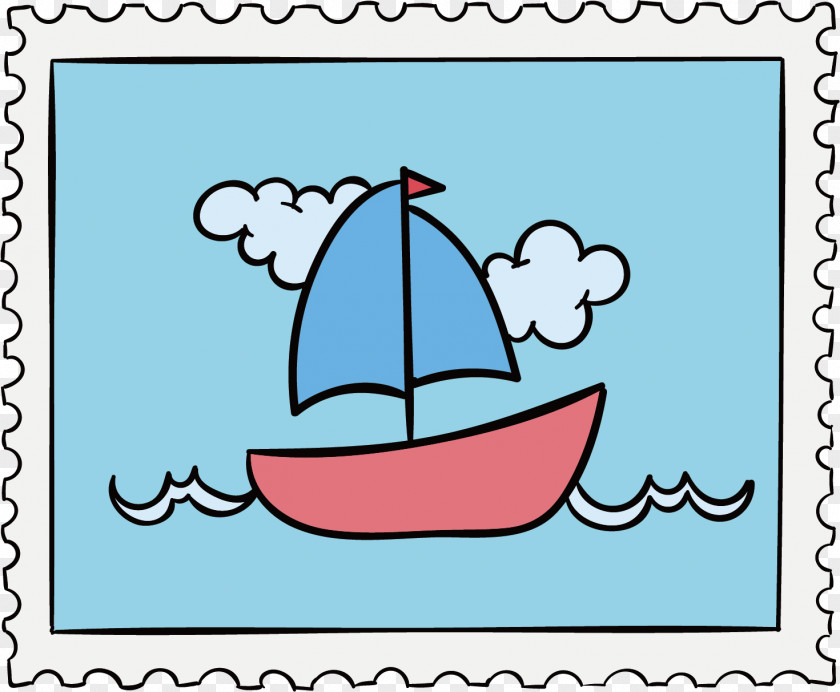 Color Boat Vector Sailing Ship Illustration PNG