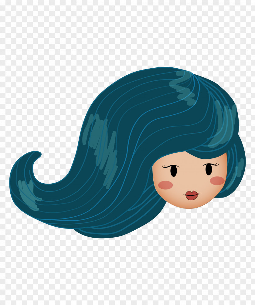 Mermaid Cartoon Turquoise PNG