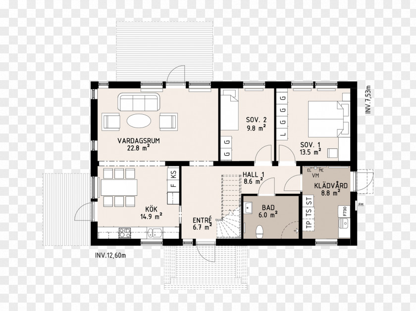 Villa Kalmar County House Floor Plan PNG