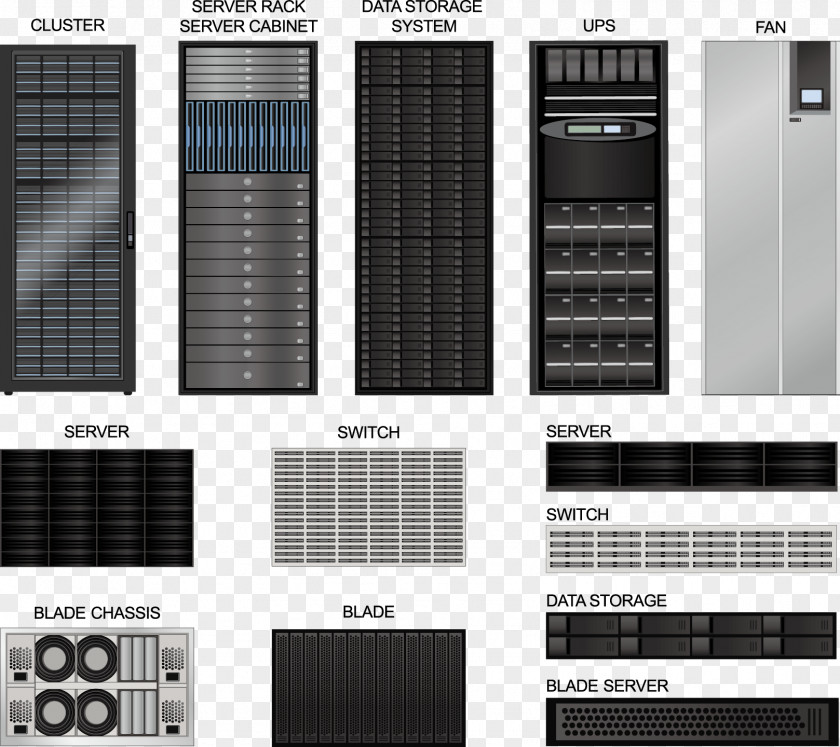 Made Server Room 19-inch Rack Data Center PNG