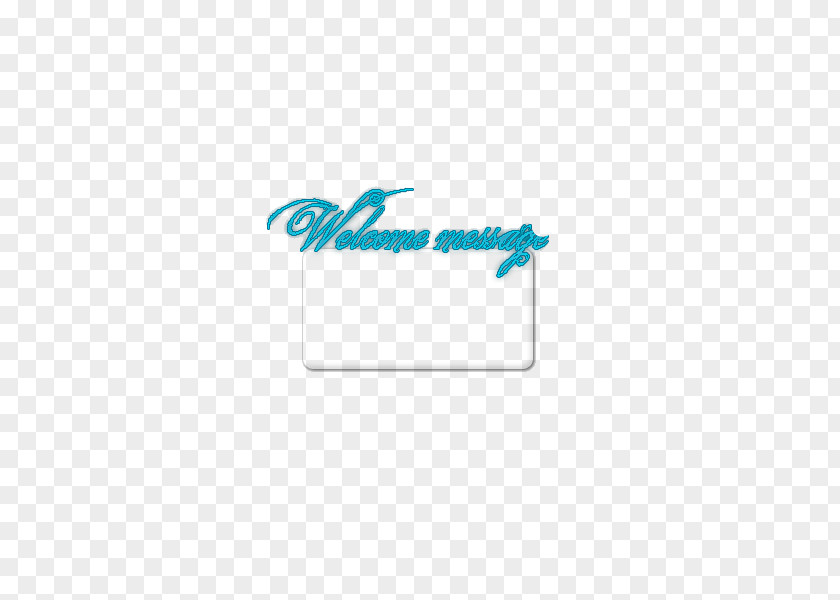 Welcome Blue Turquoise Teal Logo PNG