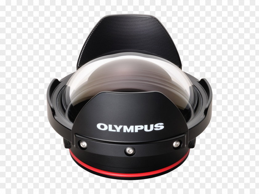 Camera Lens Olympus M.Zuiko Digital ED 8 Mm F/1.8 Fisheye Pro PPO-EP02 Dome Port For Select M.ZUIKO DIGITAL Lenses, To Use Photo, Spherical PNG