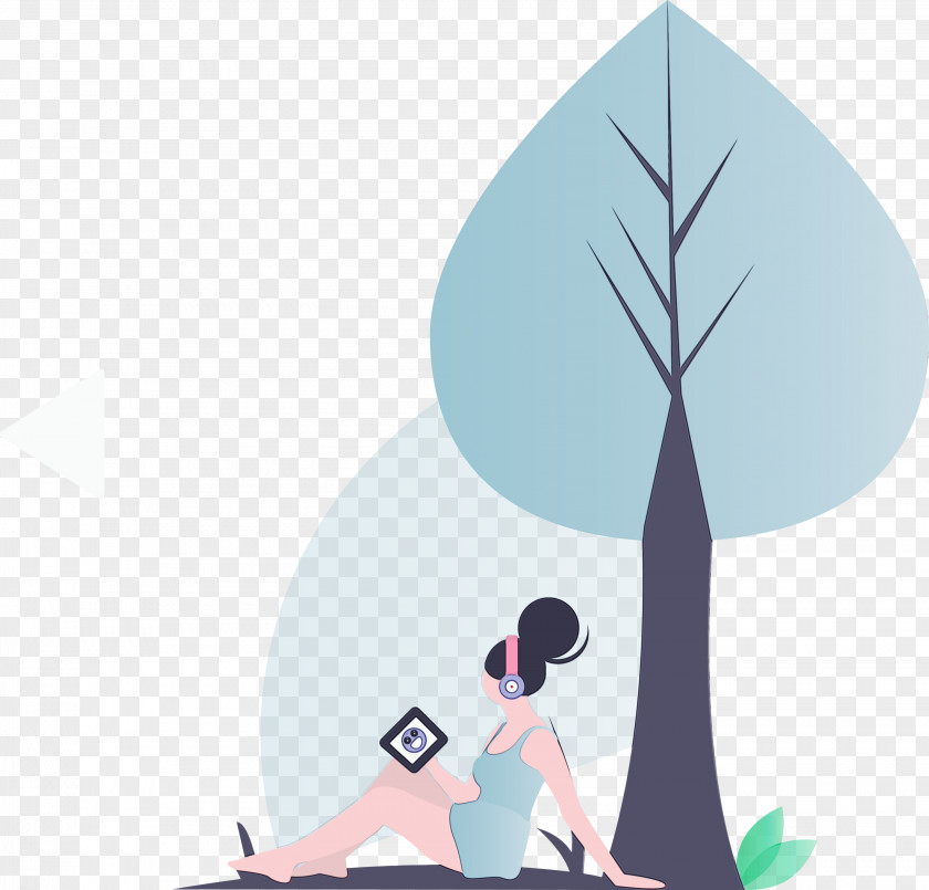 Cartoon Physical Fitness Tree Yoga Plant PNG