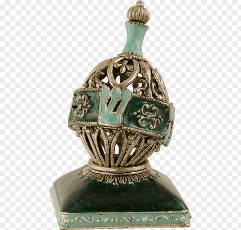 Hand Painted Bloom Lotus Statue 01504 Bronze Dreidel Turquoise PNG