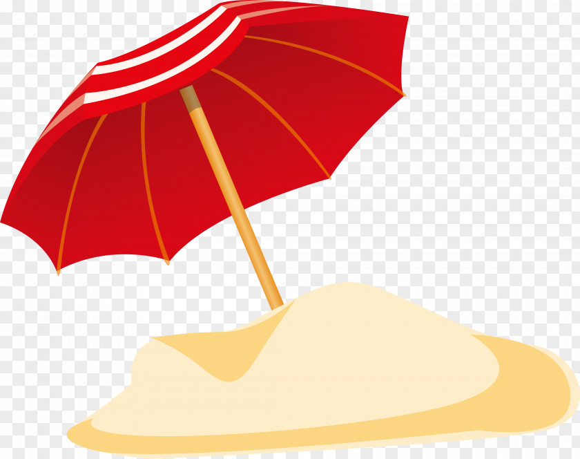 Red Umbrella Beach Euclidean Vector Clip Art PNG