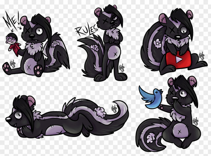 Horse Cat Skunk Mammal Kitten PNG