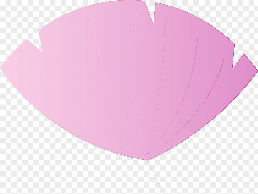 Leaf Pink M Angle Heart M-095 PNG