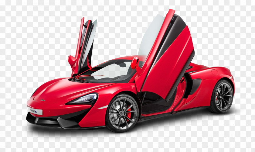 Red McLaren 540C Car Coupe 2016 570S Sports PNG