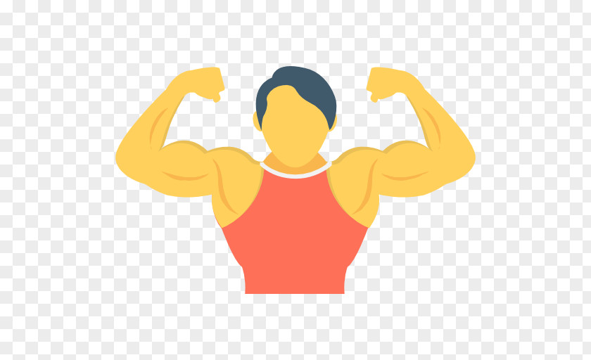 Strong Bodybuilding Icon Design PNG