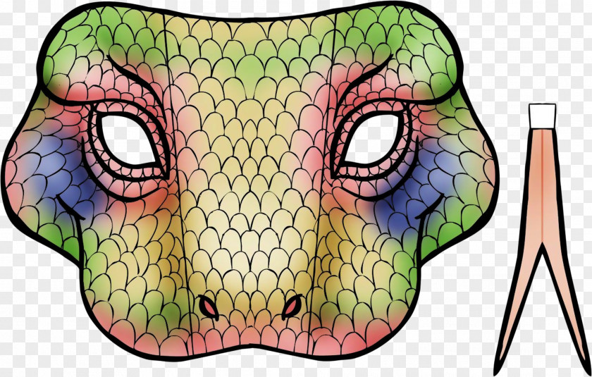 Carnival Mask Snake Pin Bear PNG