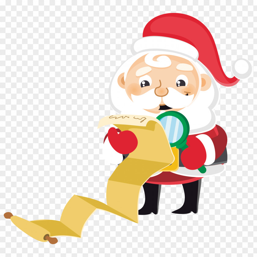 Checklist Santa Claus Rudolph Christmas Day Image Clip Art PNG