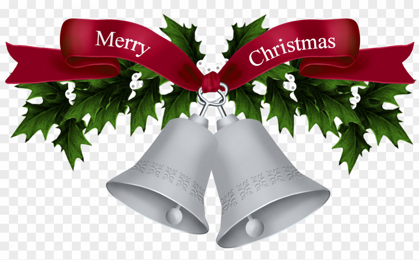 Christmas Silver Bells Picture Ornament Decoration PNG