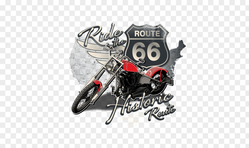 Motorcycle U.S. Route 66 Bicycle Harley-Davidson T-shirt PNG