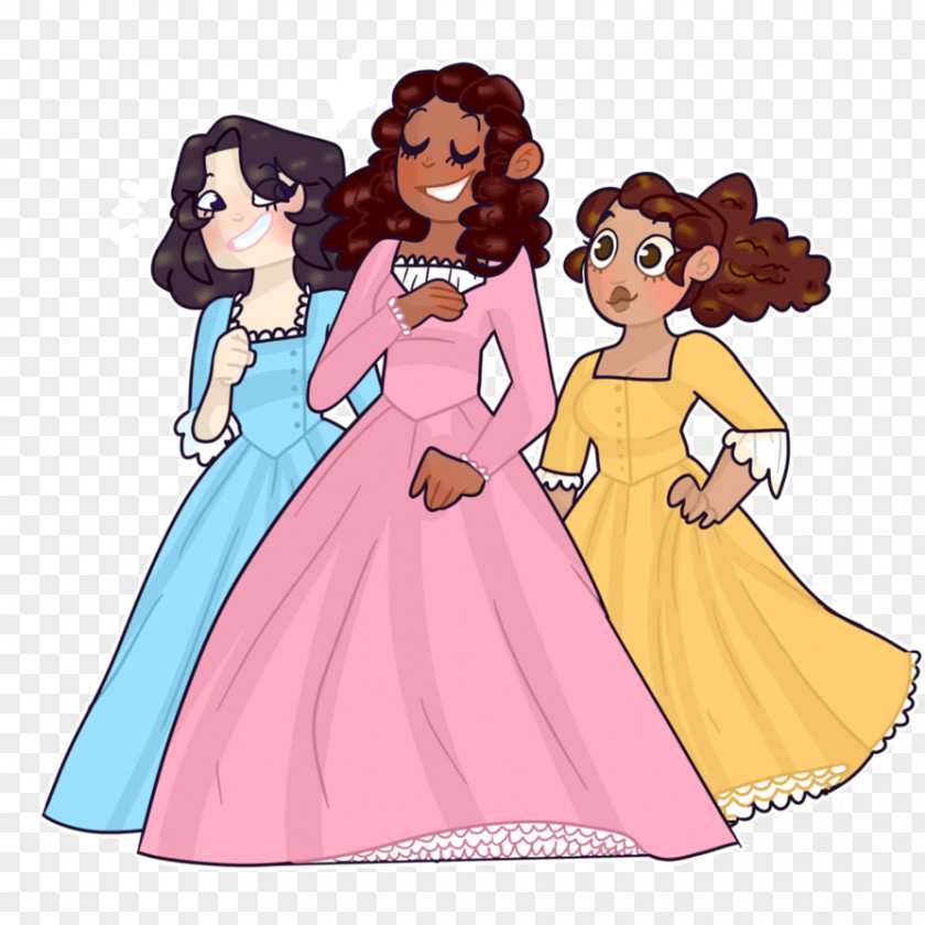 Sophie Brussaux Background Hamilton The Schuyler Sisters Drawing Fan Art PNG