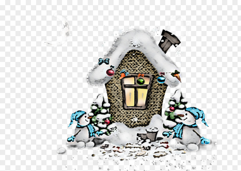 Winter Gingerbread House PNG