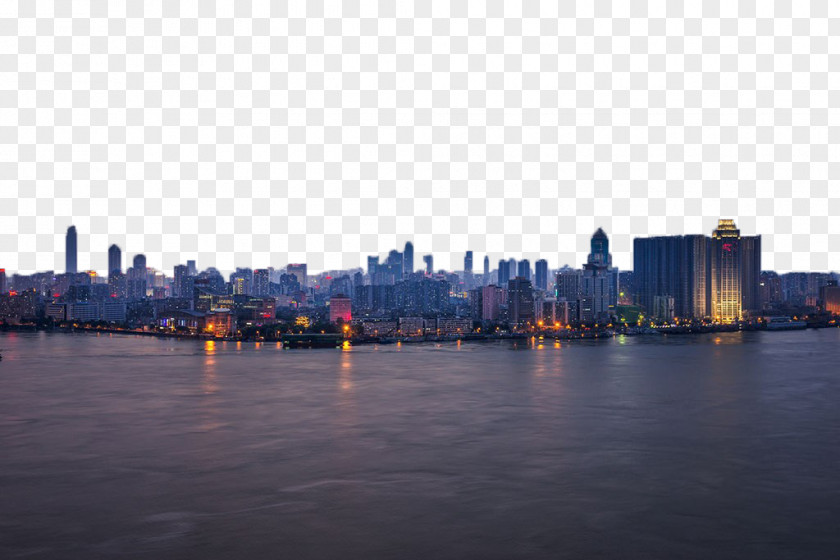 Wuhan Qingchuan Bridge Yangtze River Yellow Crane Tower Big Ben Building PNG