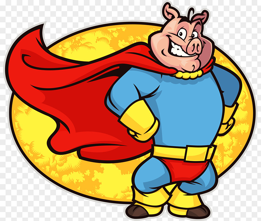 Pig Superman Clark Kent Domestic Clip Art PNG