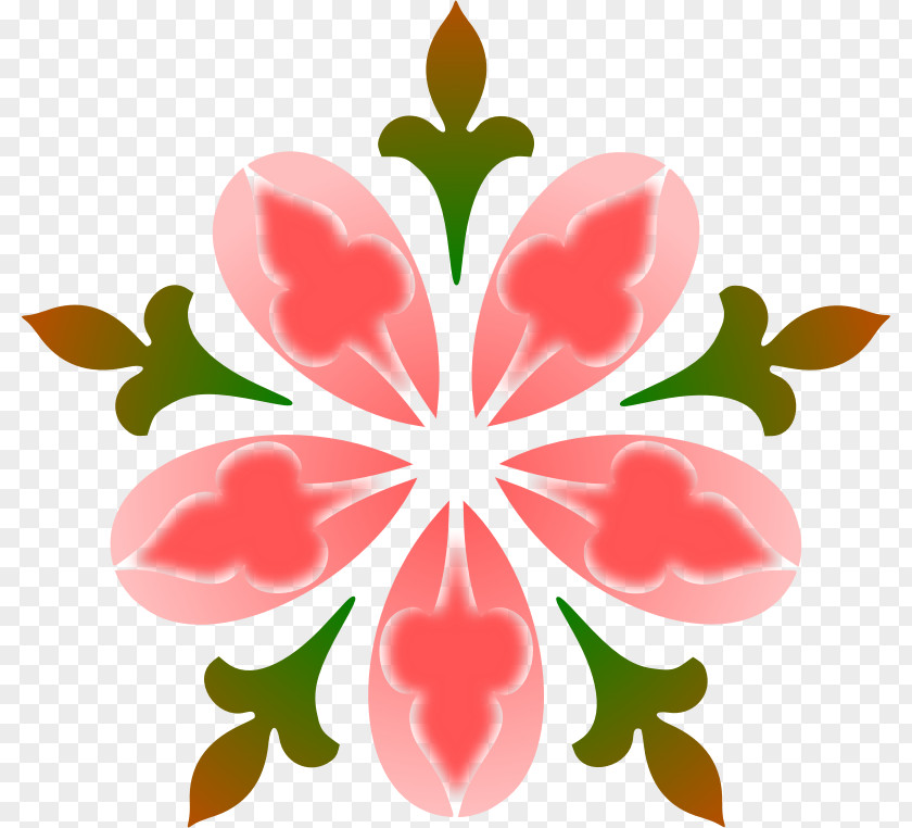Abstract Flower Floral Design Clip Art PNG