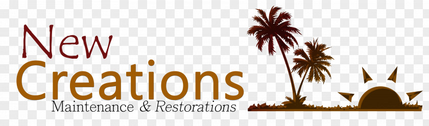 New Creations Maintenance & Restorations Landscaping Logo Weather Brand PNG