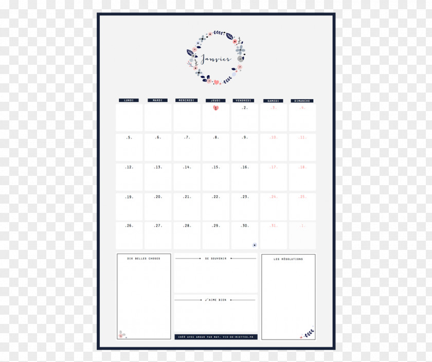 Line Paper Calendar Font PNG