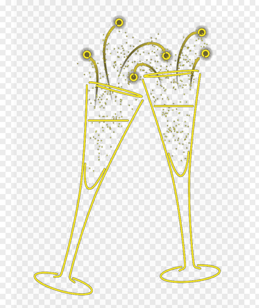 Gold Champagne Martini Glass Cocktail PNG