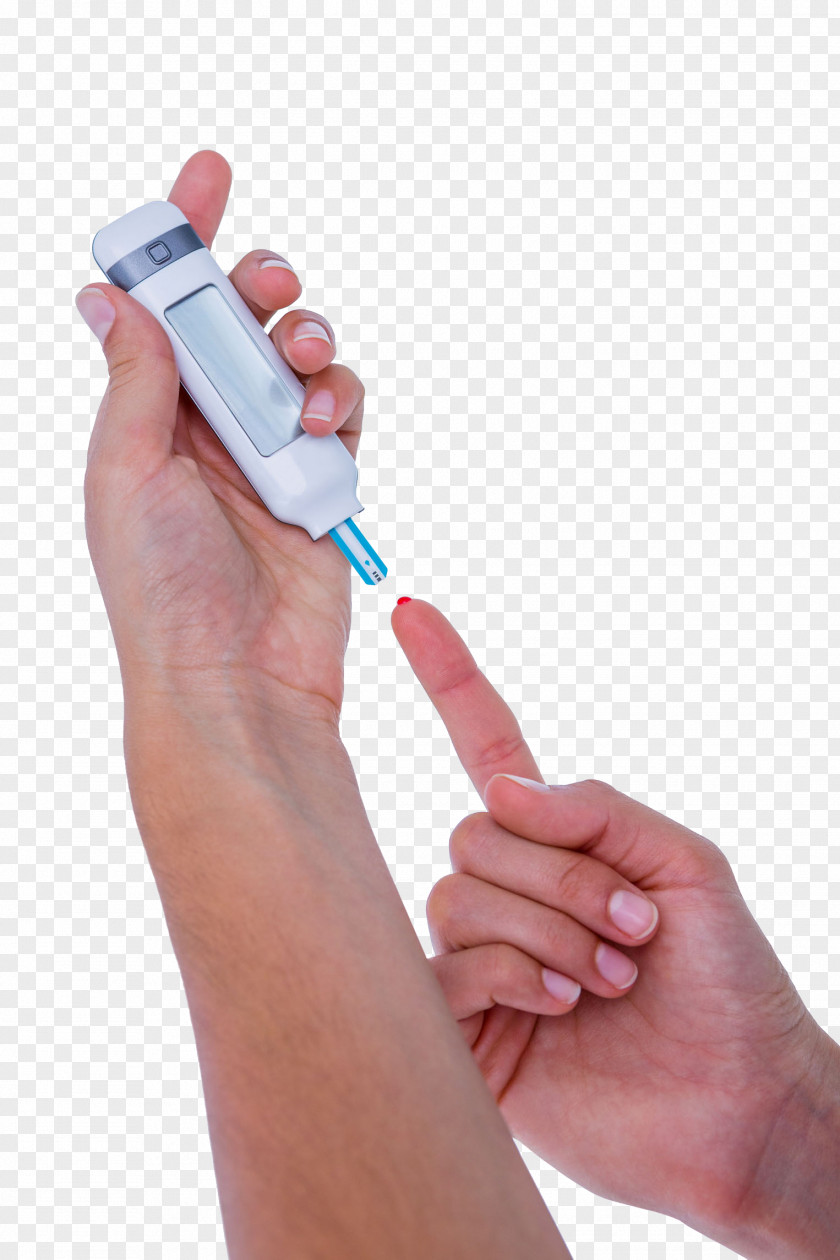 Blood Sugar Punctured Finger Disease Hyperglycemia Glucose Test PNG
