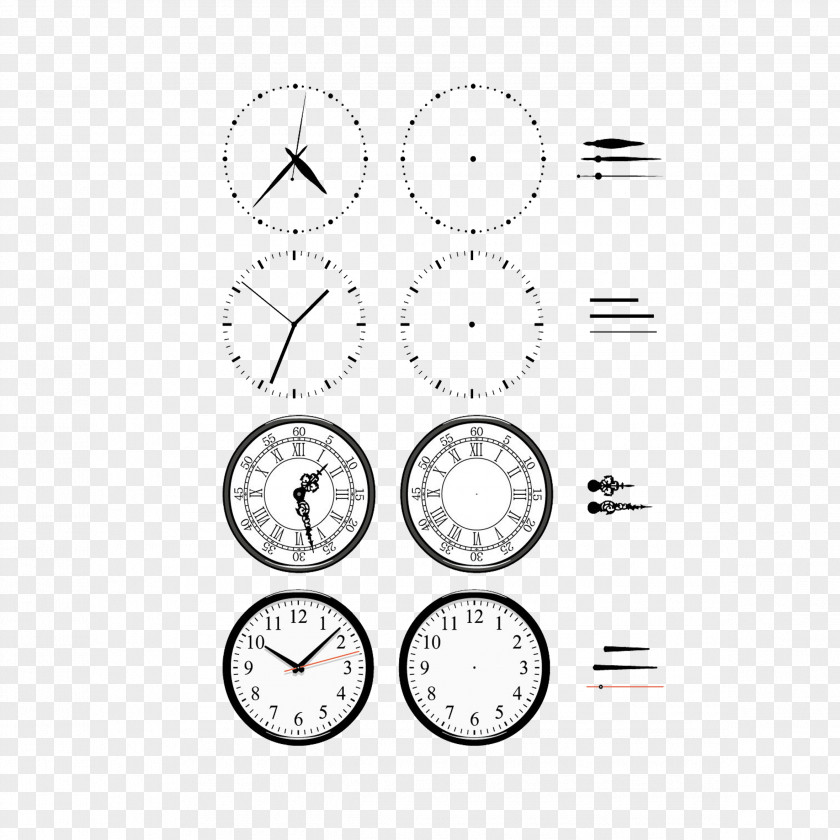 Hand-painted Clock Dial Clip Art PNG