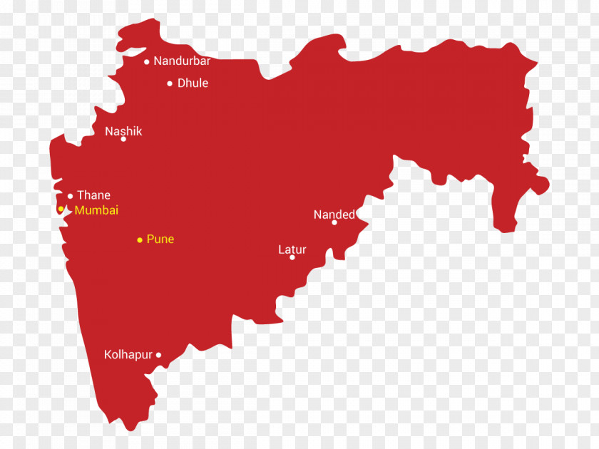 Map Maharashtra Blank Vector PNG
