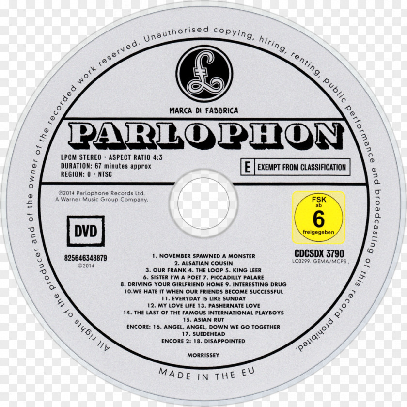 Morrissey Compact Disc PNG