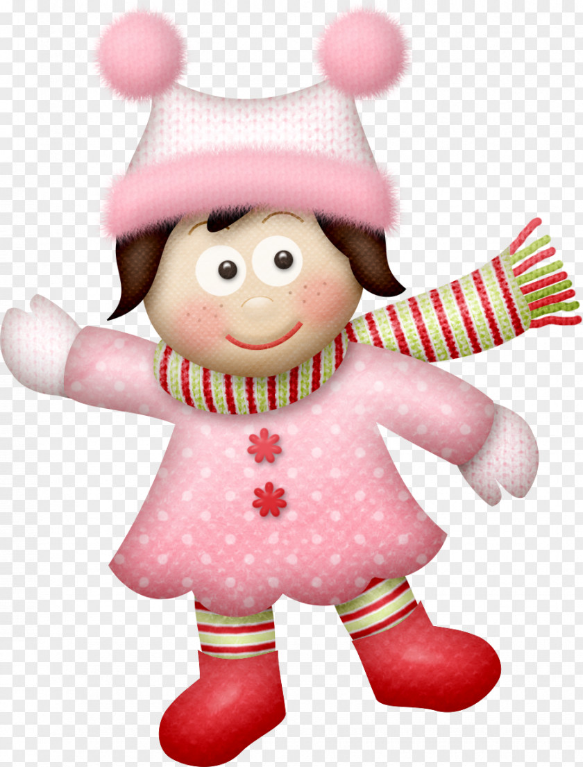 Doll Child Winter Time Clip Art PNG