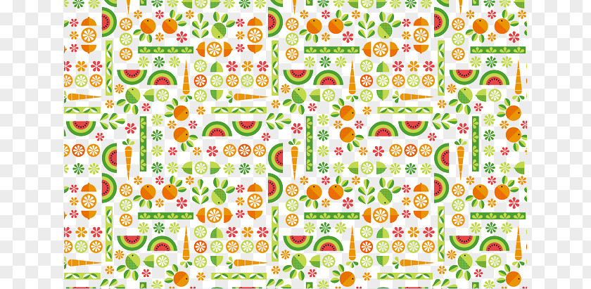 Fruit Pattern Of Small Floral Element Cartoon Wallpaper PNG