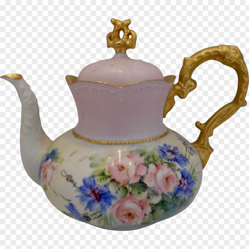 Kettle Teapot Porcelain Limoges PNG