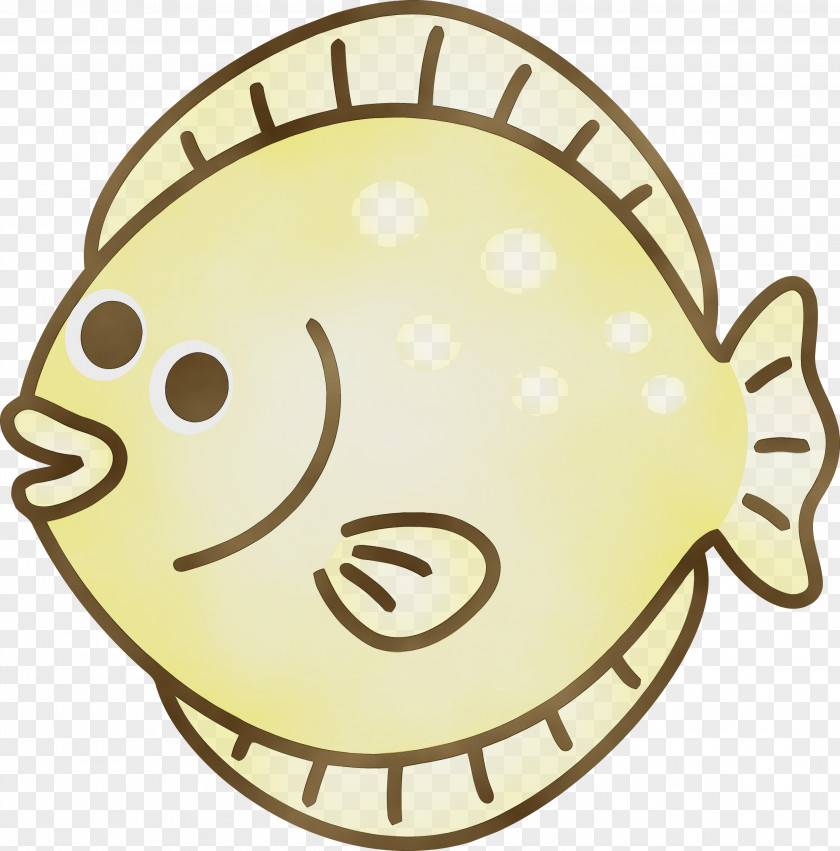 Yellow Cartoon Fish Porcupine Fishes PNG