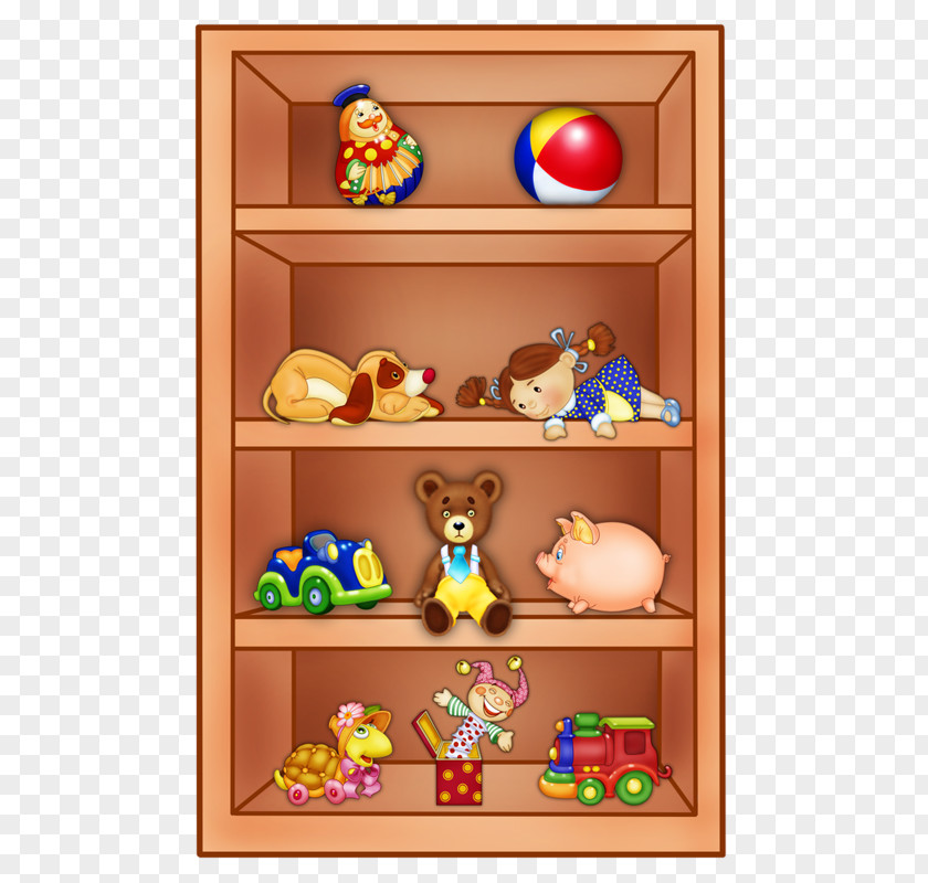 A Toy Cupboard Shelf Clip Art PNG
