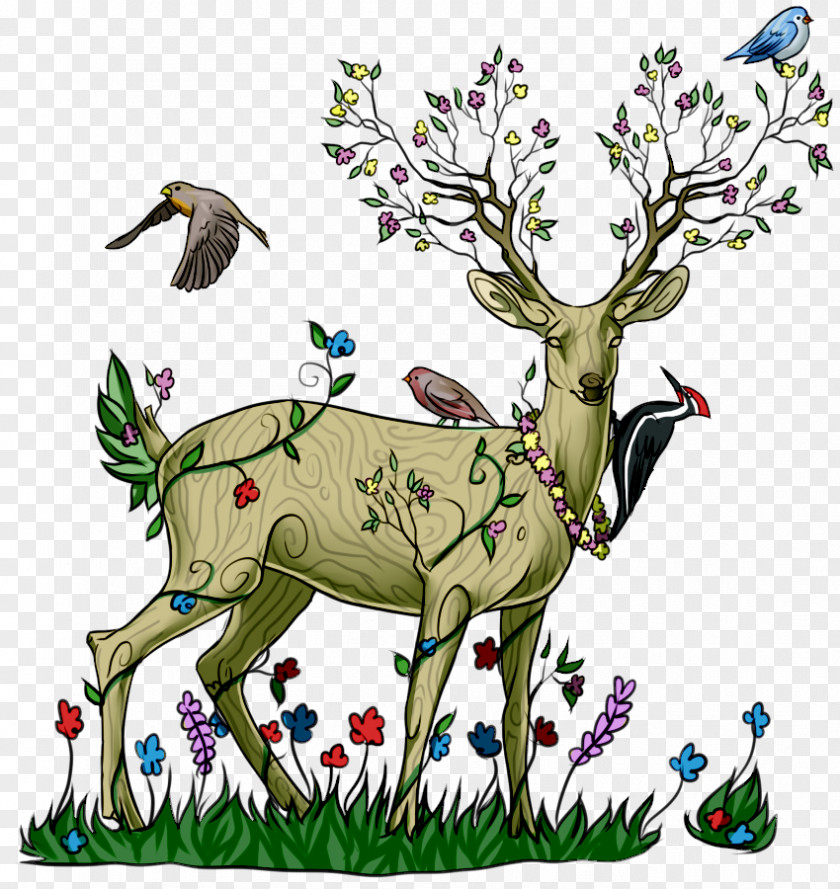 Reindeer Elk Antler Clip Art PNG