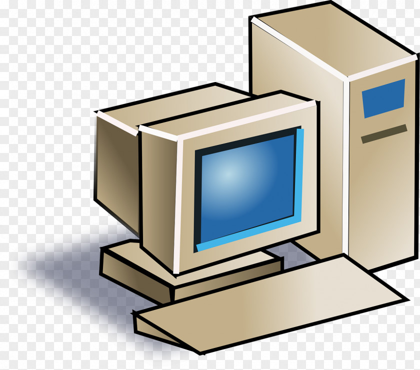 Vintage Computer Personal Monitor Clip Art PNG
