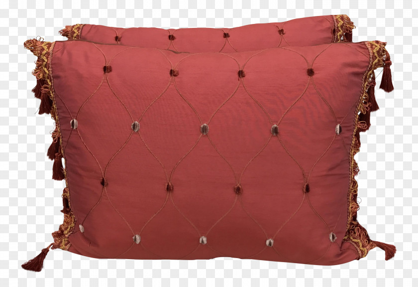 Red Silk Pillows Cushion Throw RED.M PNG