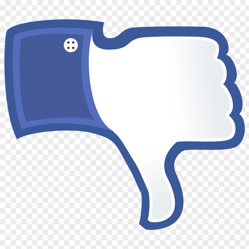 THUMBS DOWN Social Media Facebook Like Button Thumb Signal Blog PNG