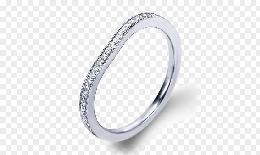 Curve Ring Wedding Silver Body Jewellery Diamond PNG