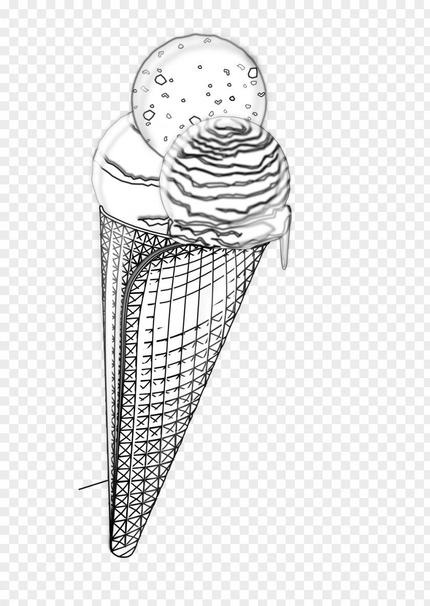 Ice Cream Cones Drawing Line PNG