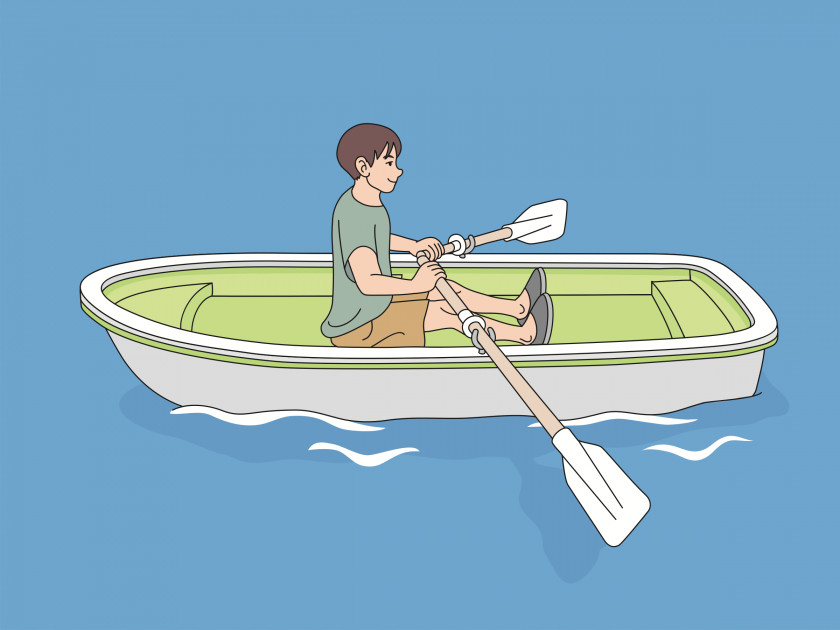 Rowing Boat Drawing PNG