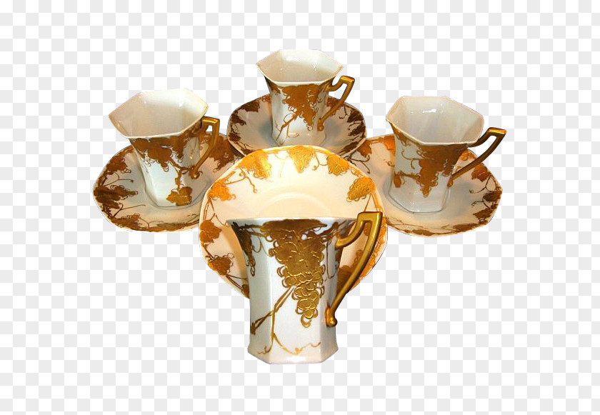 Vase Coffee Cup Porcelain Saucer PNG