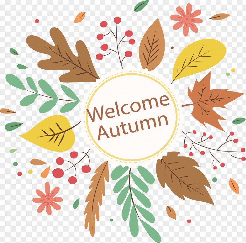 Welcome To Fall Autumn Euclidean Vector Computer File PNG