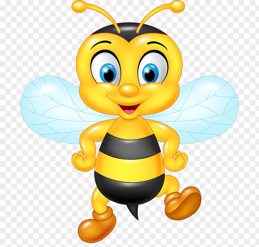 Cute Bee Cartoon Royalty-free Clip Art PNG
