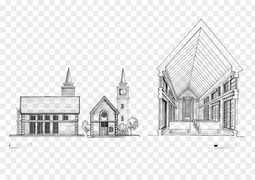 Design Architecture Facade Sketch PNG