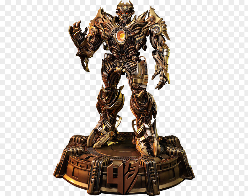 Golden Statue Galvatron Megatron Optimus Prime Rodimus PNG