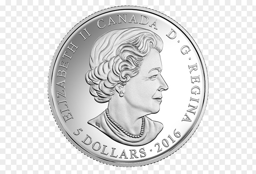 Silver Coin Canada Canadian Dollar PNG