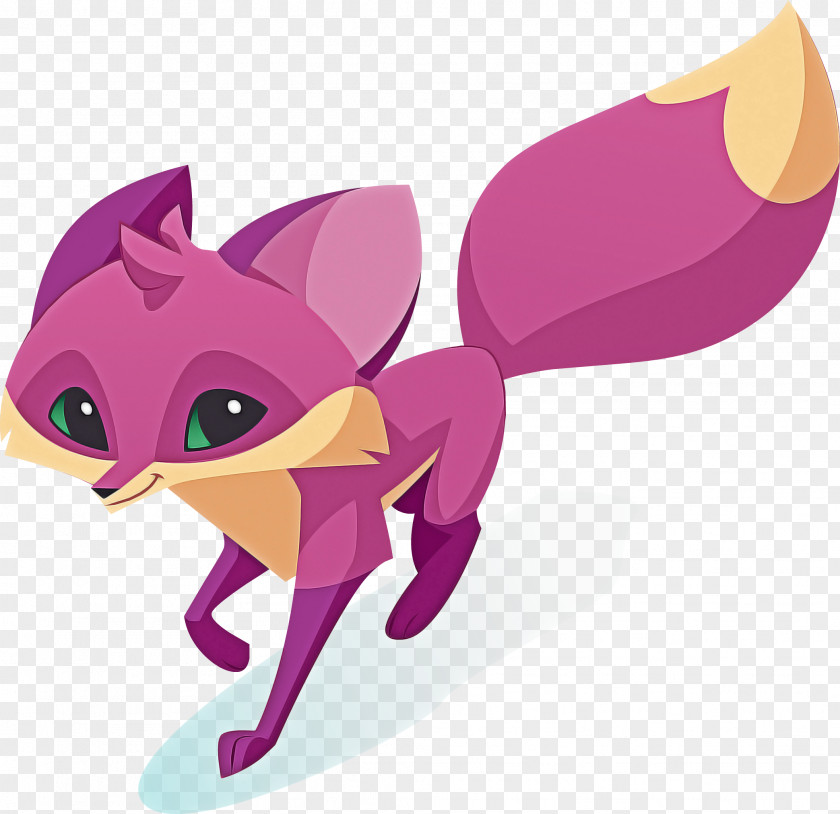 Cartoon Purple Fennec Fox Violet Animation PNG