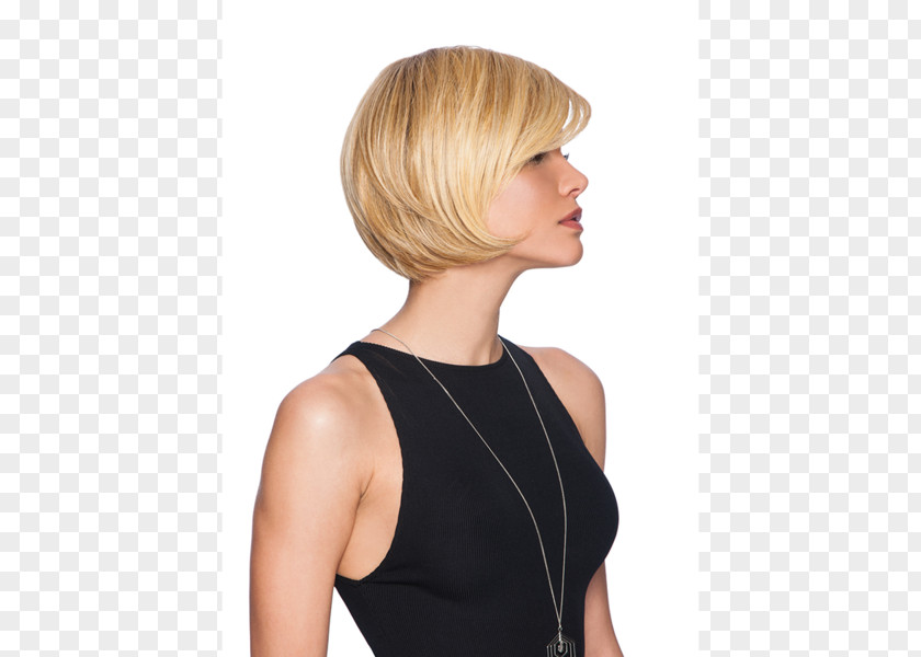 Hair Blond Bob Cut Wig Hairstyle Synthetic Fiber PNG