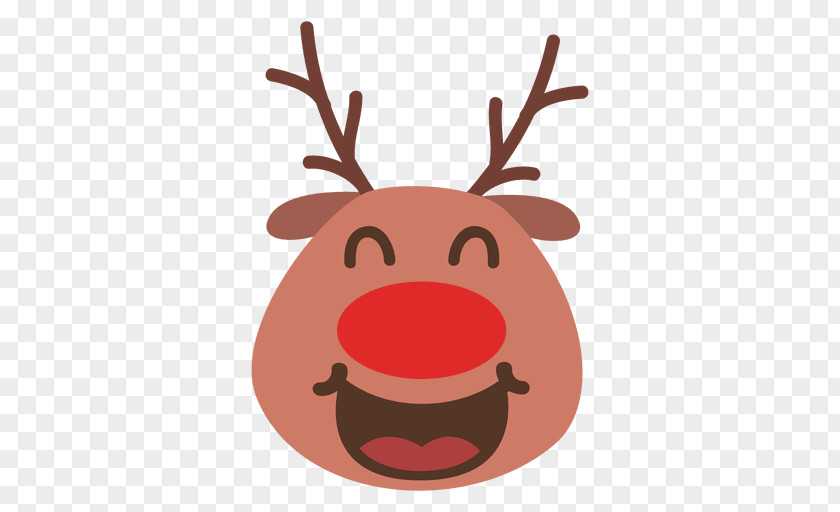 Reindeer Santa Claus Clip Art Smile Rudolph PNG